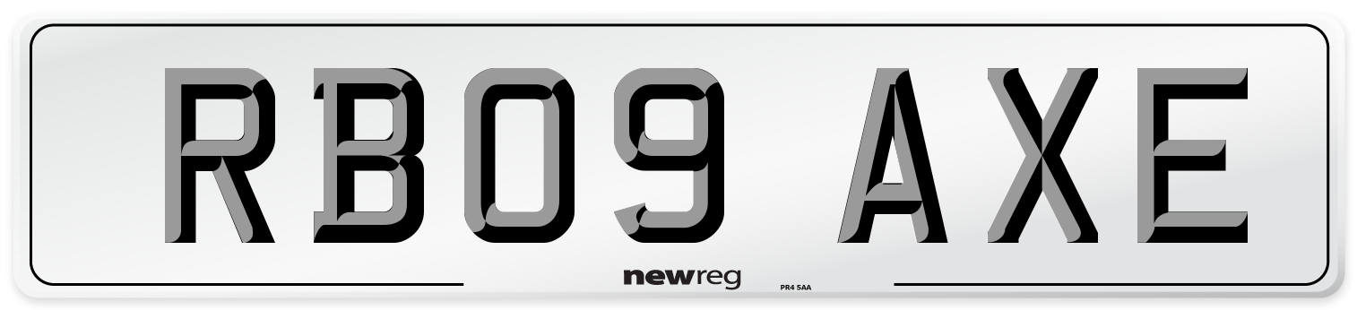 RB09 AXE Number Plate from New Reg